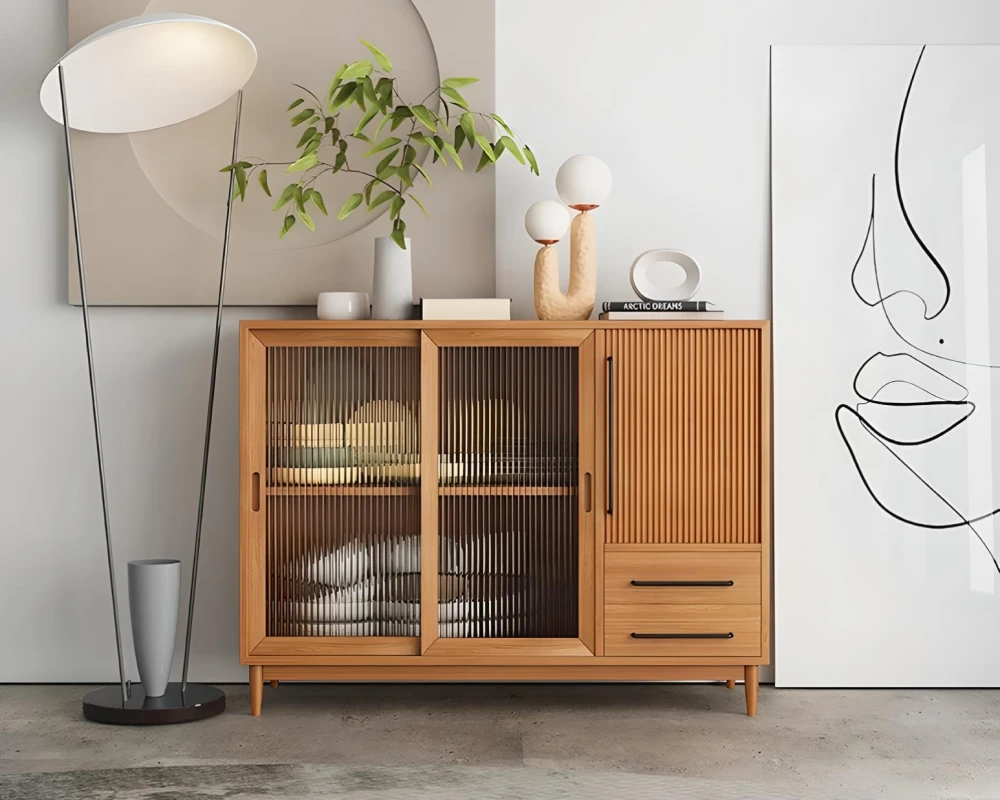 sideboard buffet with glass doors